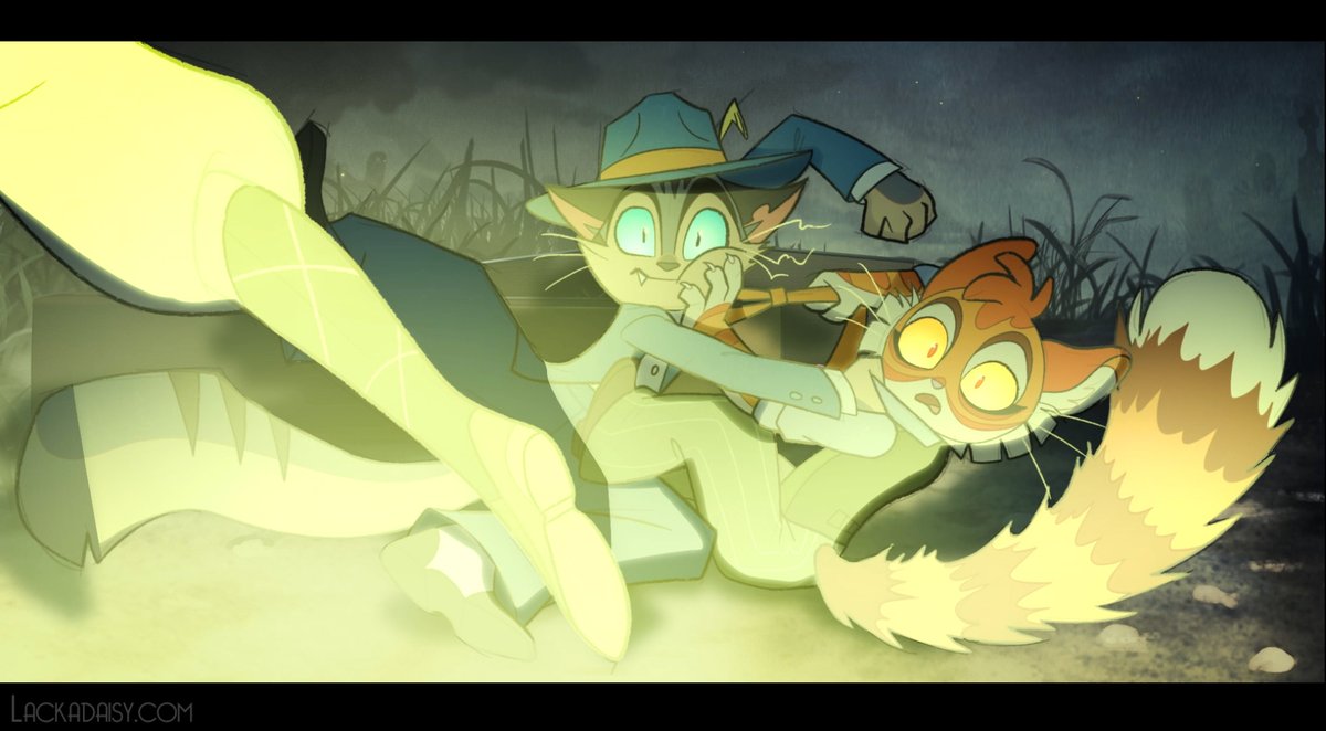 LackadaisyCats's tweet photo. A few shots from the Lackadaisy TRAILER, which just went live today!
#lackadaisy https://t.co/StZEkOWiRY
