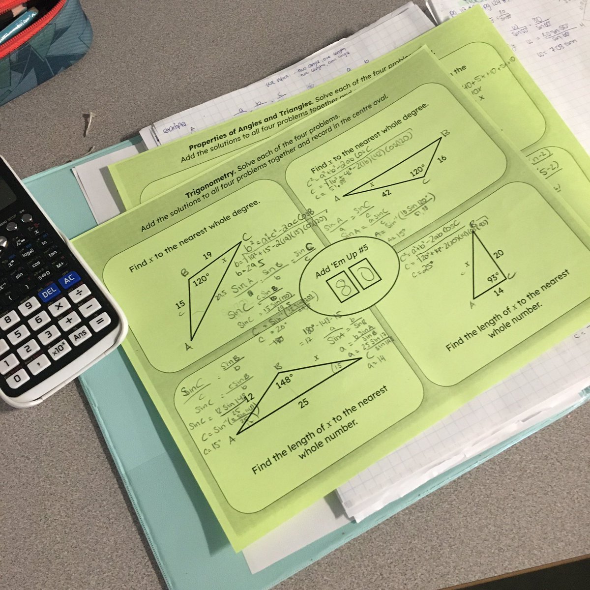 TheErickLee's tweet photo. Worked with Math 11 students at @islandviewhigh to do an “Add ’Em Up” cumulative review. Students worked in pairs and selected the unit they wanted to review. #selfcheckmath #HRCEmath #ITeachMath https://t.co/UydsUvFQfP