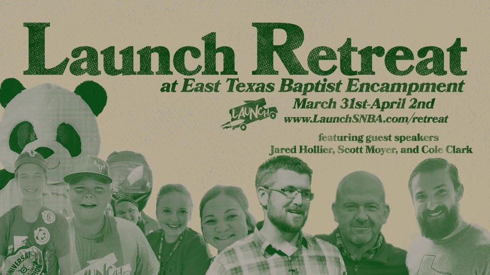 LaunchSnba's tweet image. March 31st - April 2nd we will have our biggest Launch Retreat we’ve ever had! Why?! Because we’ve got 3 speakers (Jared Hollier, Scott Moyer, and Cole Clark), we’ve got multiple breakout sessions you can choose from for discipleship growth, (Part 1).