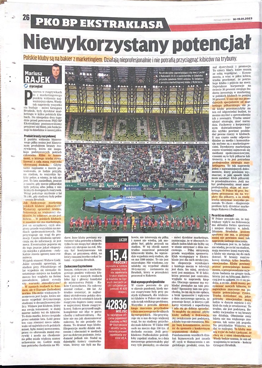 linkedin.com/posts/robert-z…
W końcu ciekawy artykuł w polskiej prasie sportowej dot. marketingu sportowego w klubach piłkarskich! Podziękowania dla <a href="/przeglad/">Przegląd Sportowy</a> Mariusz Rajek W klubach potrzebne są: odpowiednie struktury i kompetencje marketingowe oraz strategia, a także! narzędzia cyfr
