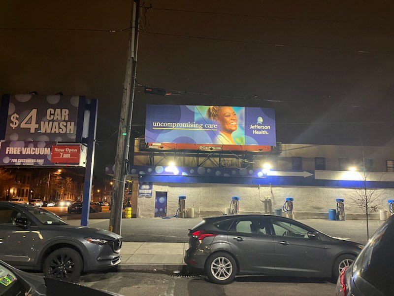 Nah this is wild! 
My mom is on a billboard in philly 🥲❤️