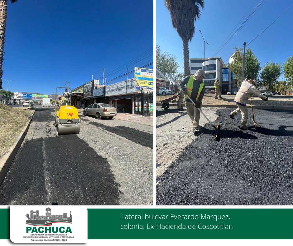 Pachuca_SOPDUVM's tweet image. Continuamos atendiendo al 💯 tus reportes WhatsApp 📲, con el #ProgramaDeBacheo en:
🛤 Blvr. Everardo Marquez, col. Ex-Hacienda de Coscotitlan.
🛤 Blvr. Panorámico, col.Adolfo López Mateos.
🛤 Calle Morelos, col. Centro.
🛤 Calle San Rafael, fracc. La Cruz.
#PachucaAvanzaContigo