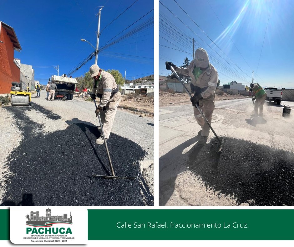 Pachuca_SOPDUVM's tweet image. Continuamos atendiendo al 💯 tus reportes WhatsApp 📲, con el #ProgramaDeBacheo en:
🛤 Blvr. Everardo Marquez, col. Ex-Hacienda de Coscotitlan.
🛤 Blvr. Panorámico, col.Adolfo López Mateos.
🛤 Calle Morelos, col. Centro.
🛤 Calle San Rafael, fracc. La Cruz.
#PachucaAvanzaContigo