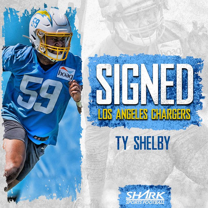 The #Chargers have reached an agreement to bring back former ULM and 2022 UDFA EDGE Ty Shelby on a one-year deal, per source. Shelby flashed in training camp but was ultimately sidelined with an injury.

Congrats to @SharkSportsFB for getting this done!