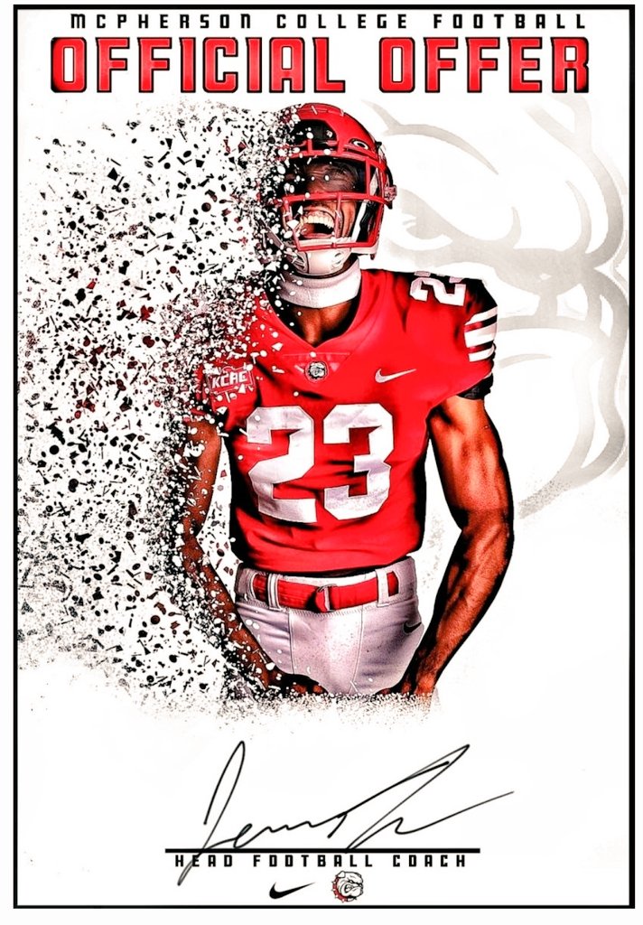 Blessed to recieve an offer from McPherson College. Thank you Coach Fiscus.

<a href="/CoachJFisc/">Coach Fiscus</a> #football #Bulldogs