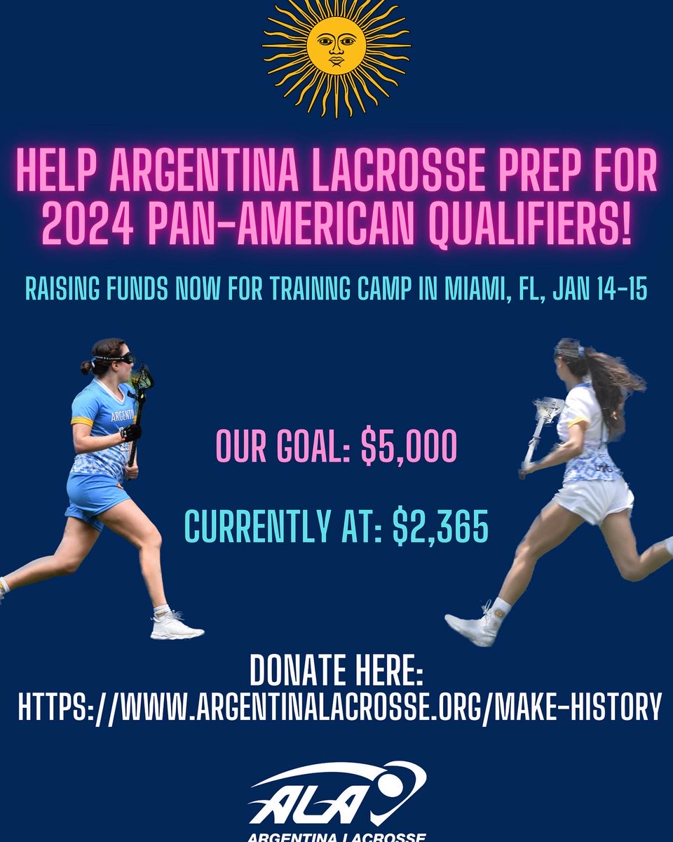 THANK YOU FOR HELPING LACROSSE TEAMS GET TO OUR FIRST WORLD CHAMPIONSHIP! PLEASE HELP US KEEP THE MOMENTUM GOING FOR THE NEXT ONE!