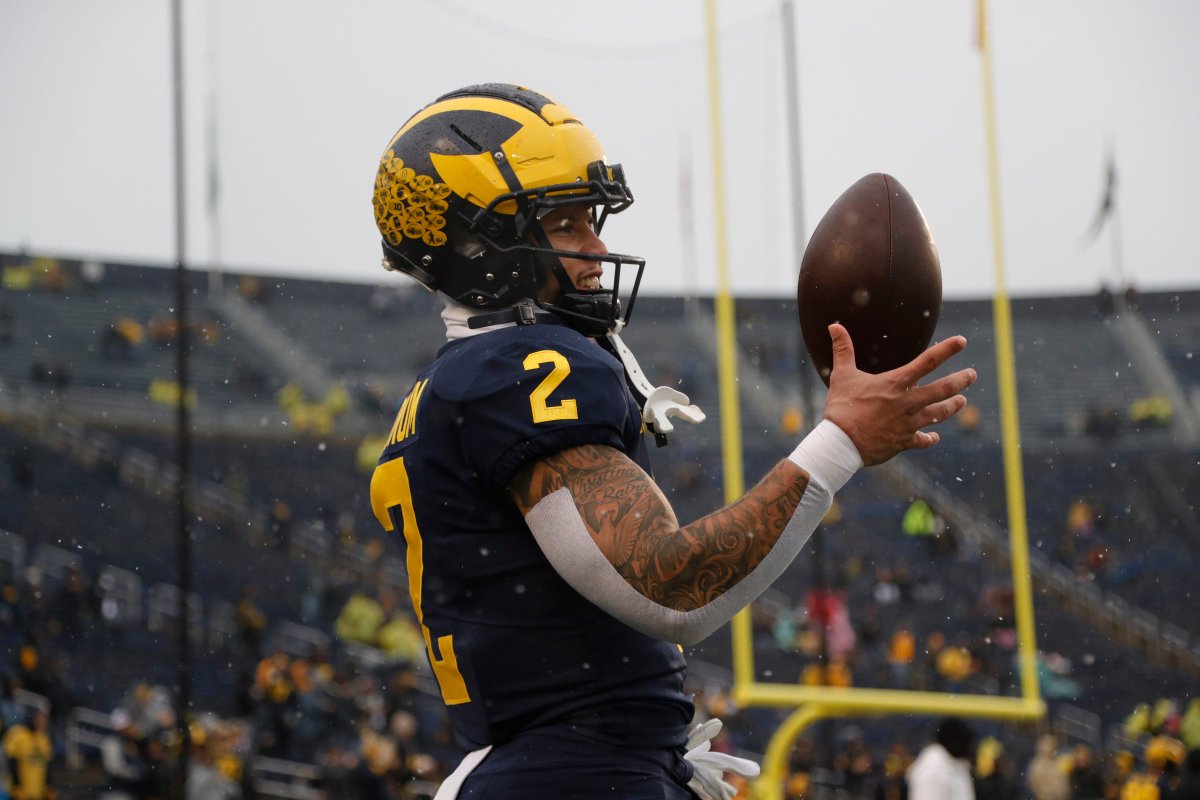 PFF_College's tweet photo. In the last week alone, @UMichFootball has retained HC Jim Harbaugh &amp; star RB Blake Corum, @PFF's highest-graded player (95.9) in the FBS in '22

#Michigan also returns upperclassmen including:
🔹Cornelius Johnson
🔹Michael Barrett
🔹Zak Zinter
🔹Kris Jenkins
🔹Trevor Keegan https://t.co/Dn5UoO4aVe