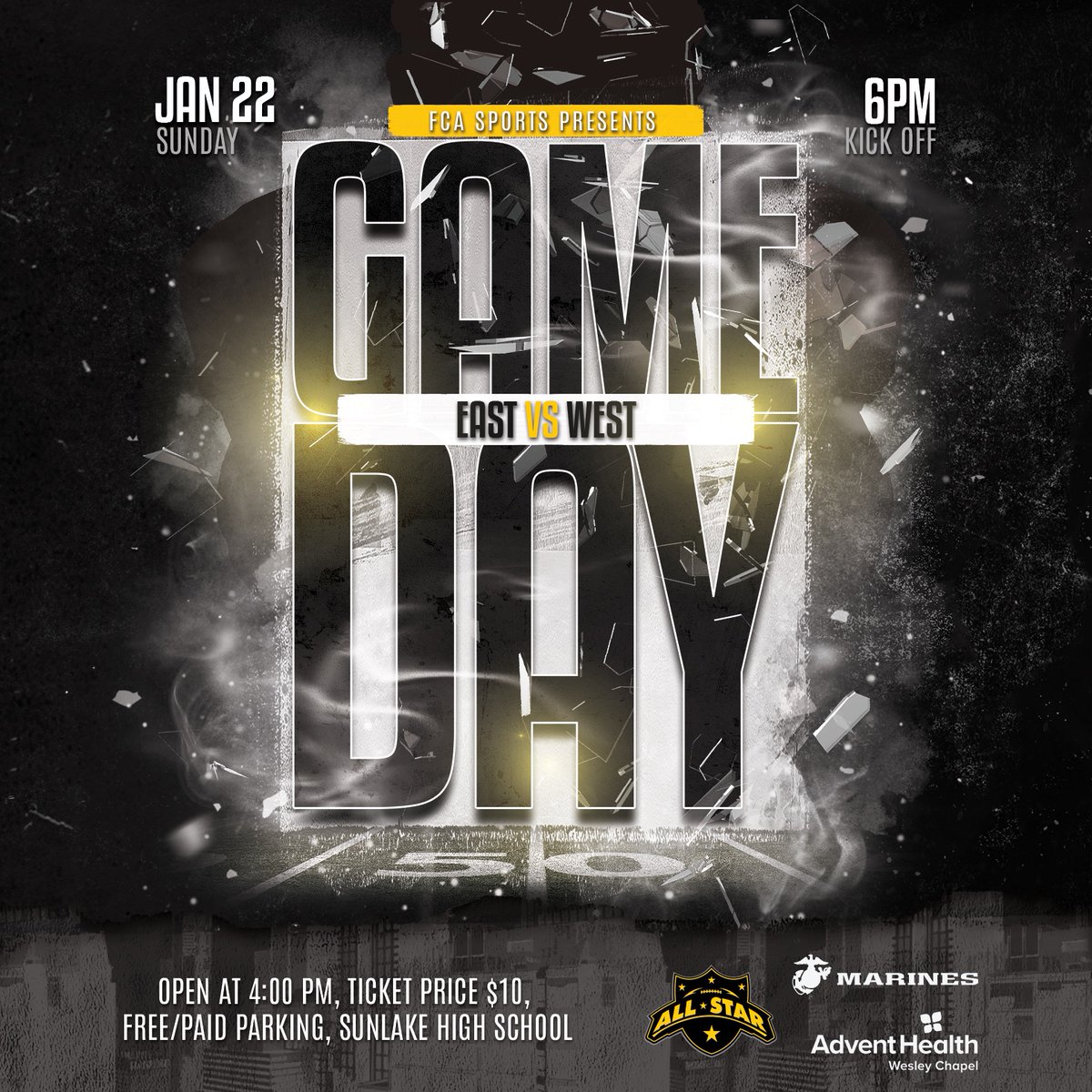 FCAsports_fl's tweet photo. Make sure to get your tickets to the FCA SunCoast All-Star Game! 

https://t.co/bei2U8ZBNG

#FCA #FCASports #allstar #football #fcaallstar #gameday https://t.co/IQShh3G9Ng