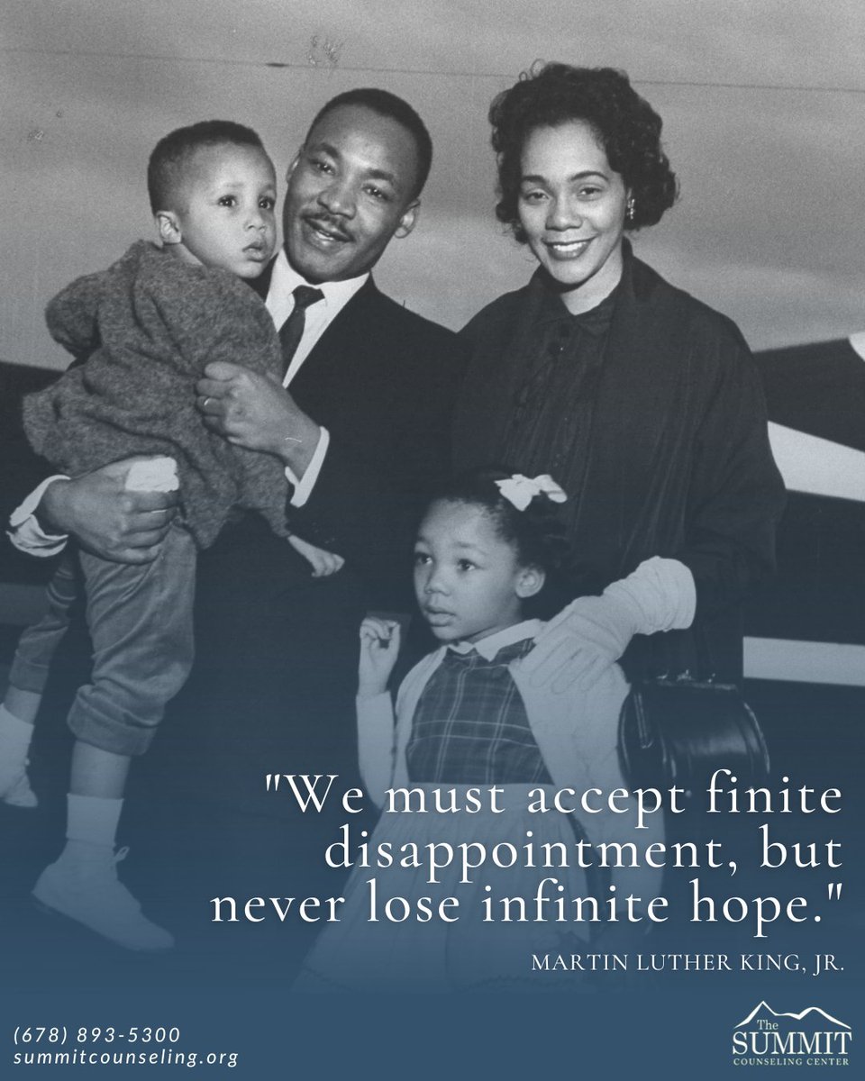 SummitCoCtr's tweet photo. The Summit Counseling Center honors Martin Luther King Jr.'s legacy today and every day. We are committed to helping our community heal - read our full statement against racism and social injustice here: https://t.co/f9jhqC2HTs https://t.co/K0zqSlzEDd