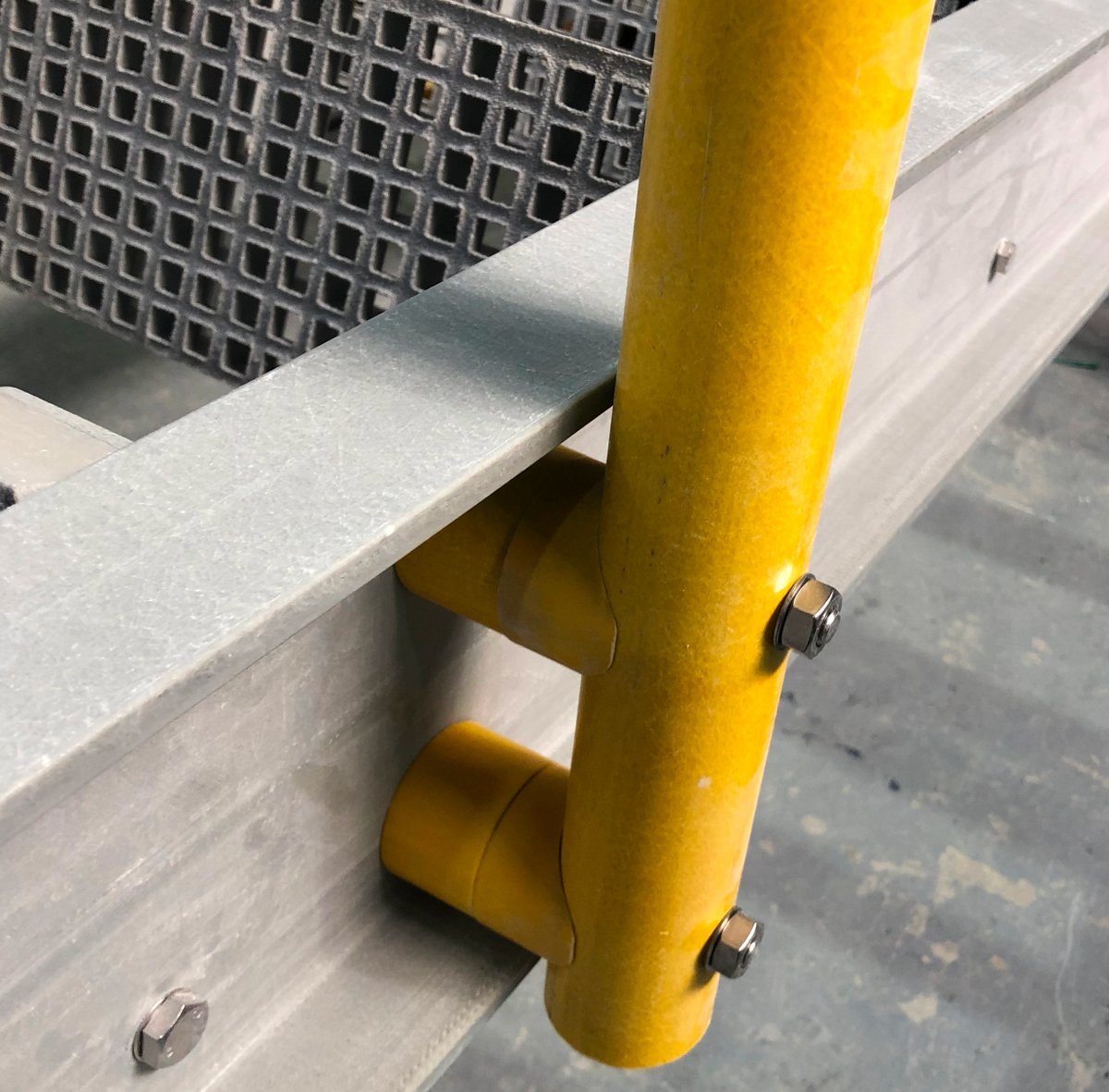 CompositeEngAu's tweet image. Some work in progress, a large set of stairs with a handrail.

The stair treads are MaxiGRATE minimesh, supported by our MaxiSTRUCT profiles.

#frp #frpstructures #frpstairs #compositestructures #compositematerials #handrail #stairs