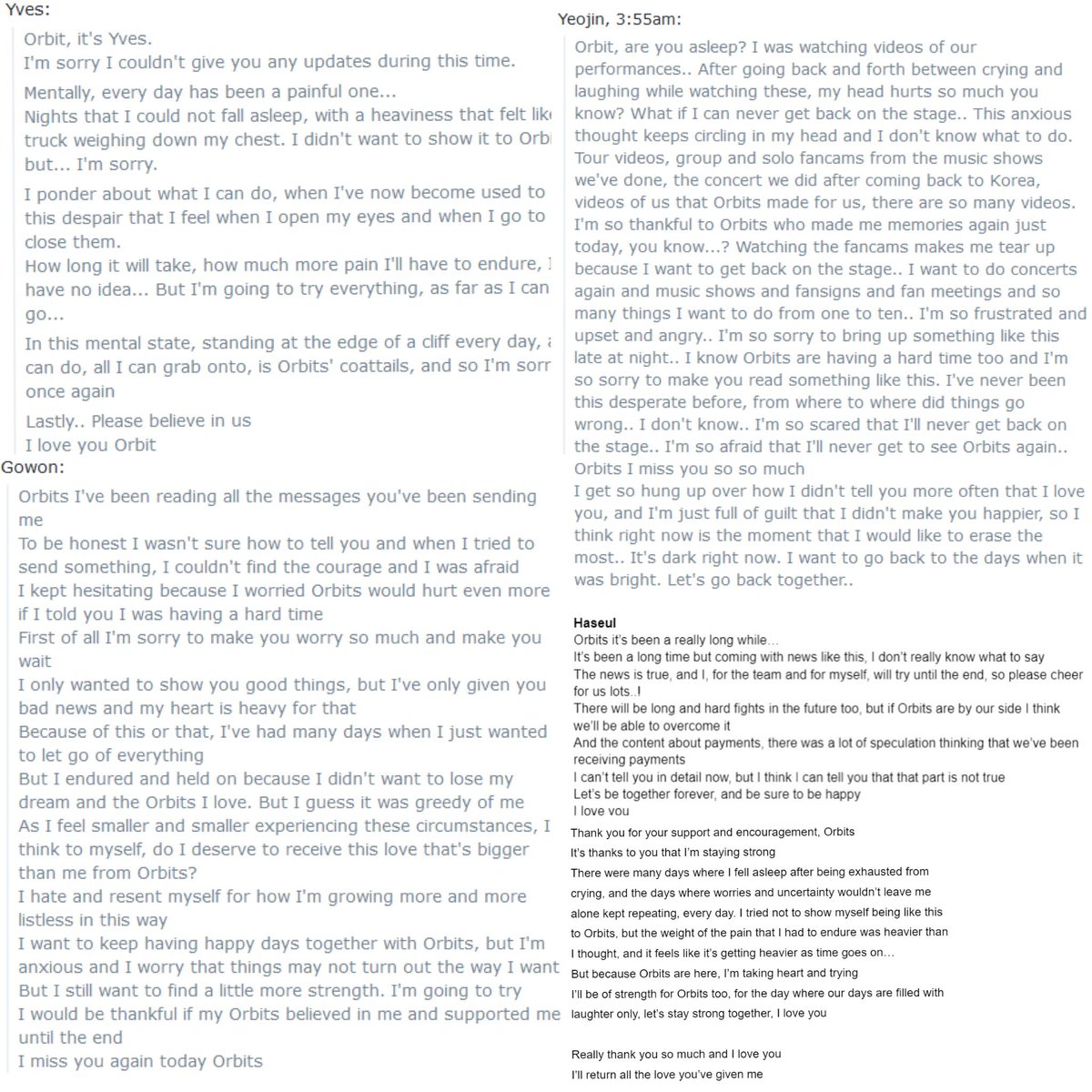 bluesouI_'s tweet photo. idc if you're not an orbit or even a kpop fan but this isnt okay in anyway. these girls are being abused by their company for so long and they're begging for their freedom. we cant just only watch without doing anything so pls keep spreading the #

#오빛은달소와함께해 
#saveloona https://t.co/QQ1yQXHMbp