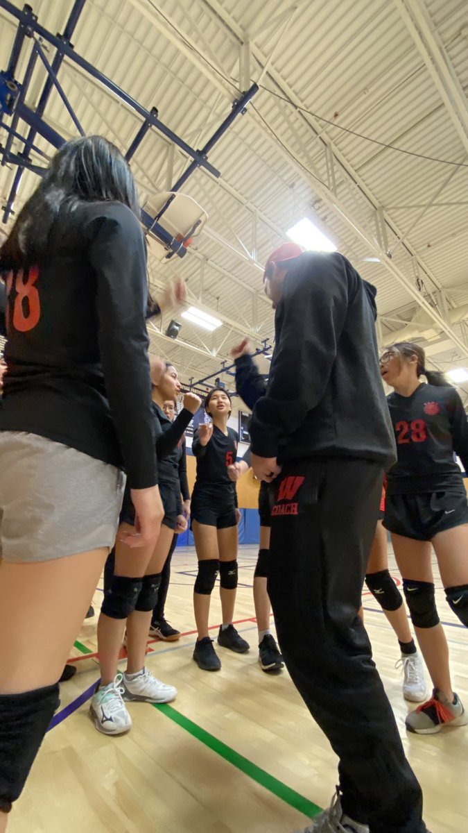 Final team huddle before we break for exams!  Let’s go lady Rams! ⁦<a href="/woodlandsrams/">The Woodlands School</a>⁩