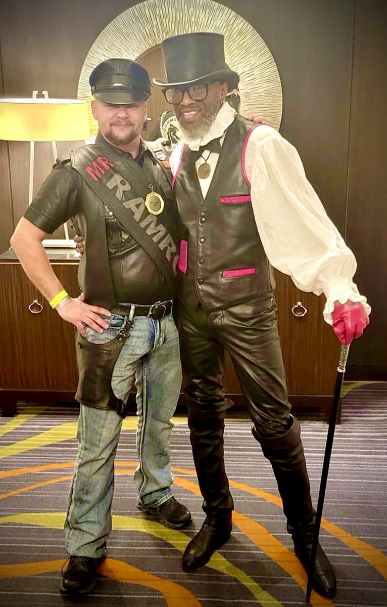 MrMDLeather2016's tweet photo. That moment when #IML38 powers #showUPandShowOUT😈 at #MAL2023! Congratulations MR.RAMROD 2023 ! I Love you! https://t.co/pZD3isu8MU