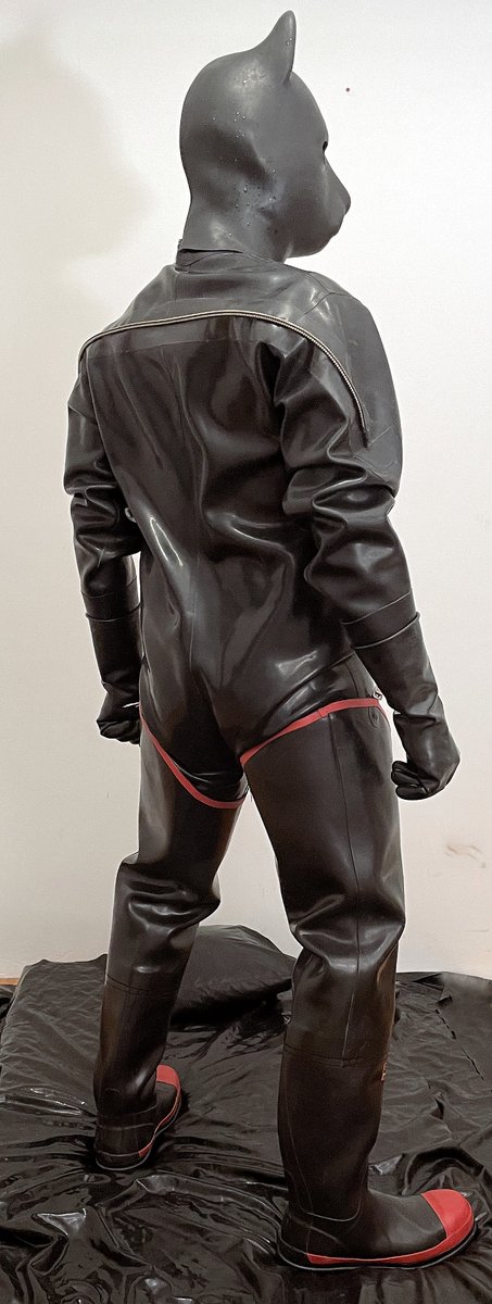diverpup's tweet photo. My full rubber butt view. https://t.co/kwvF8RfwZJ