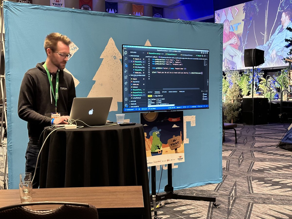 Learning about test driven development for UI from <a href="/thawkin3/">Tyler Hawkins</a> at <a href="/ThatConference/">THAT Conference</a>!
#thatconference