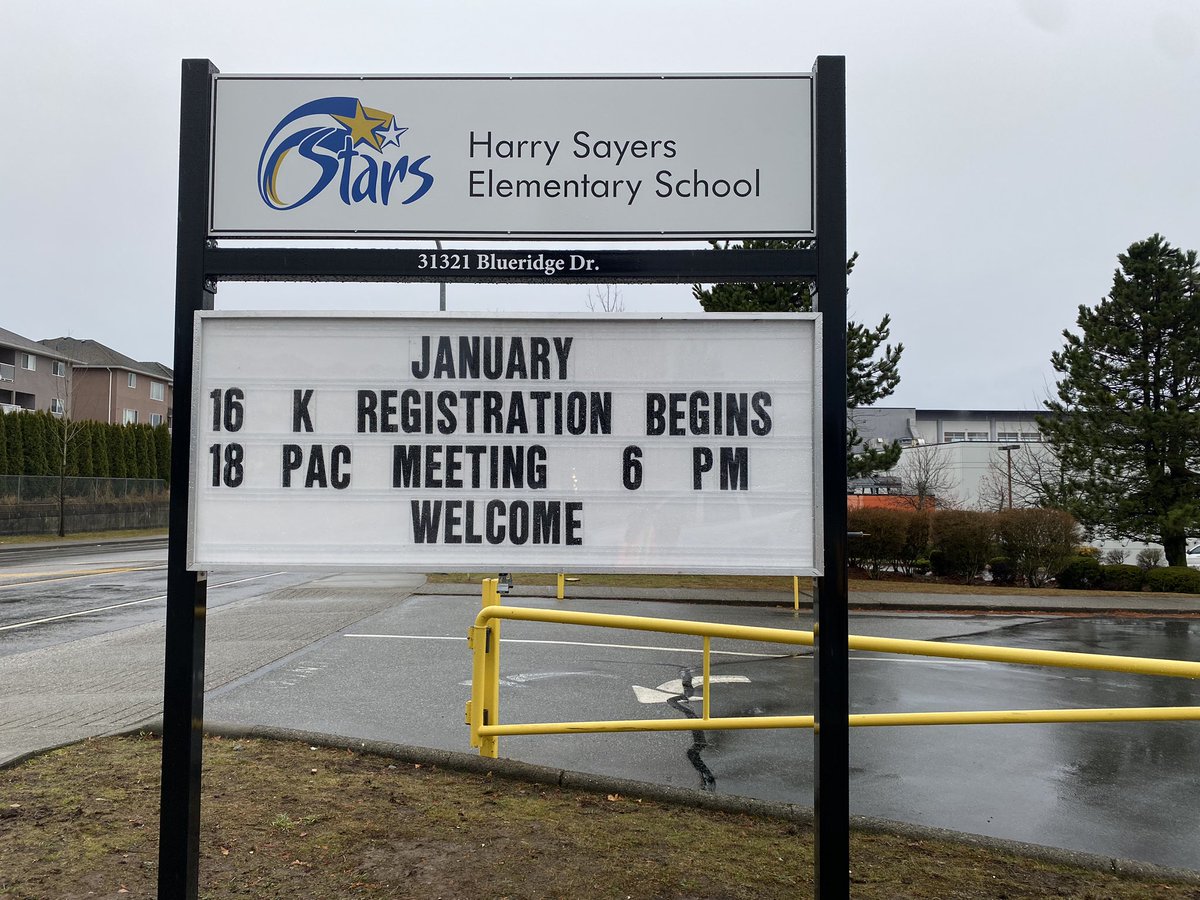 Thanks to our amazing facilities and maintenance department for our new school sign. Another way to welcome and communicate with our families! #abbyschools <a href="/KaylaStuckart/">Kayla Stuckart</a>
