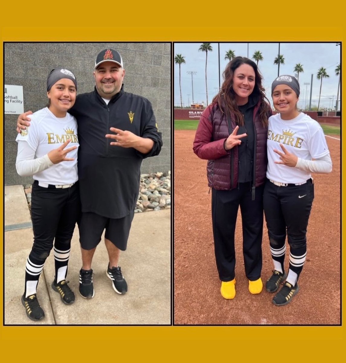 mireyagonzo8's tweet photo. Thank you to Coach @Jkolaitis3 and Coach @coachcbartlett for the invite to the ASU Elite Camp. Had a great experience and learned what it takes to get to that next level. I also want to thank Coach Kim Ensey @FastpitchEmpire for their support in getting me this opportunity. https://t.co/LqPzYpOkHZ