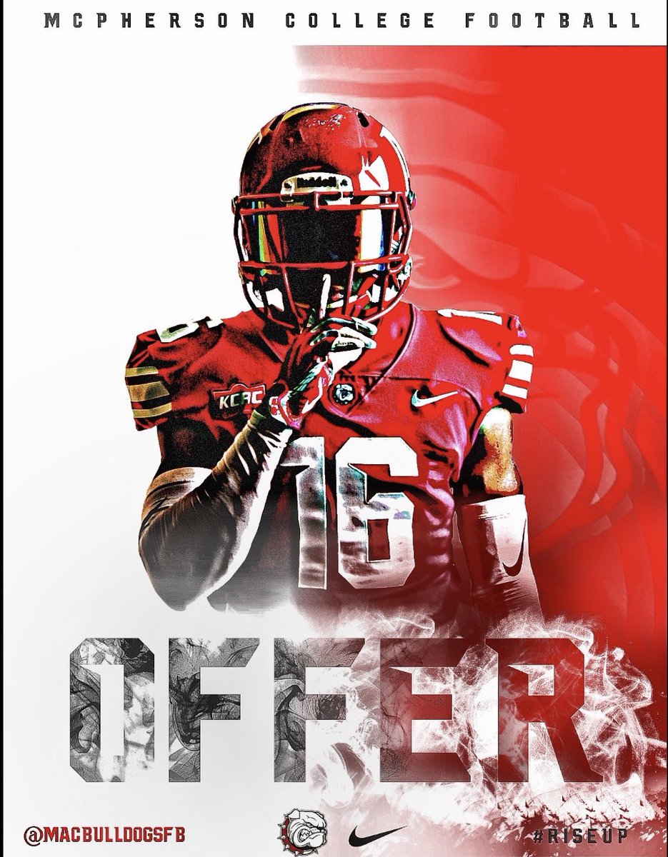 I am blessed and honored to have received an offer to Mcphereson College! <a href="/MACBulldogsFB/">McPherson Football</a> Thank you @Coach_EKnight and <a href="/CoachJFisc/">Coach Fiscus</a>! 
<a href="/lhslionsfb/">LibertyLionsFootball</a> <a href="/westcoastpreps_/">West Coast Preps</a>