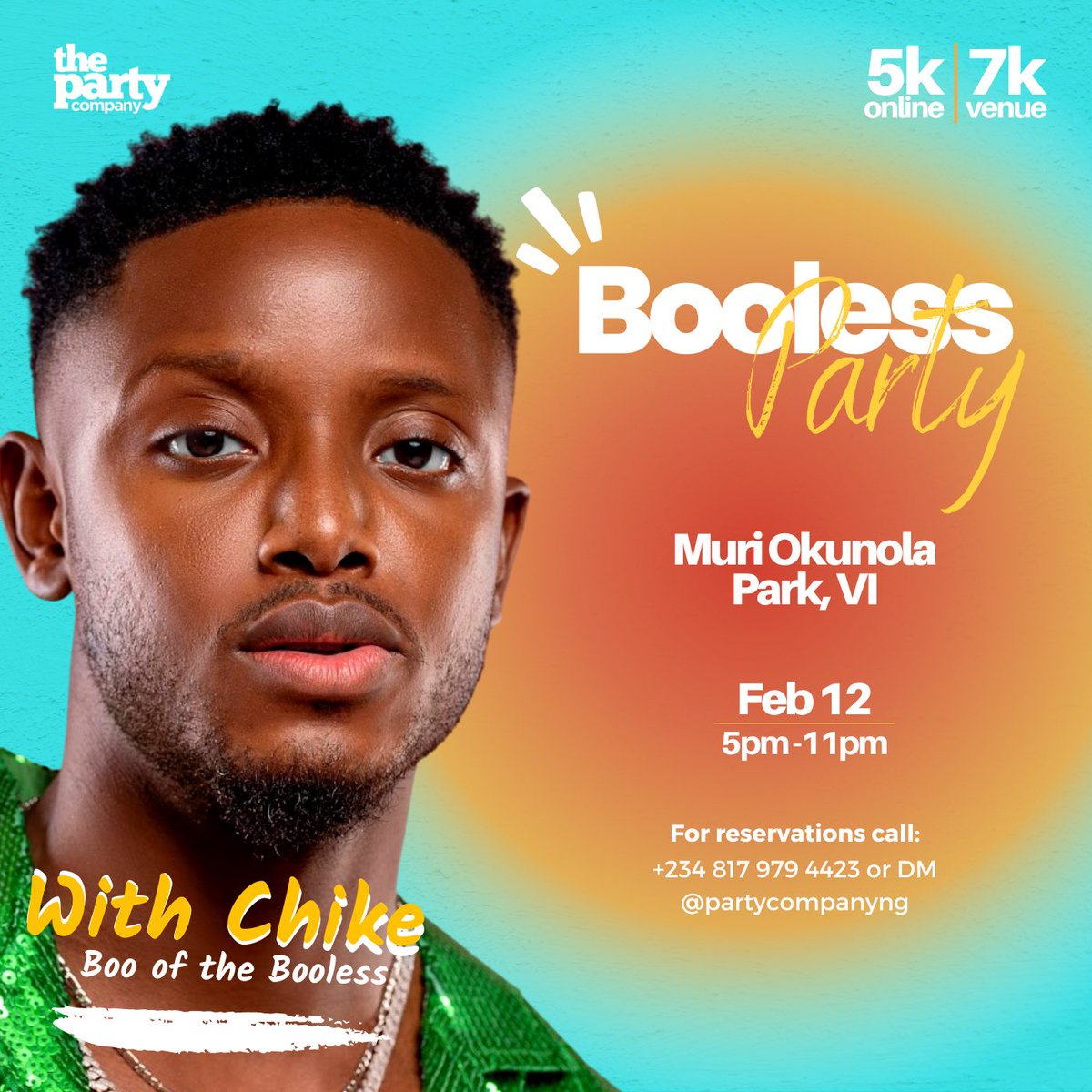 PartyCompanyNG's tweet photo. #Booless? Don’t worry @officialchike Boo of the Booless dey for you!
Get your early bird tickets now https://t.co/WQS5DsEGwf https://t.co/LYCKblQJsR
