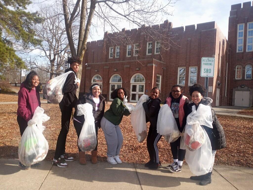 Panthers were making a difference all over the community today for MLK day of service. @WeAreDHS @GCSchoolsNC