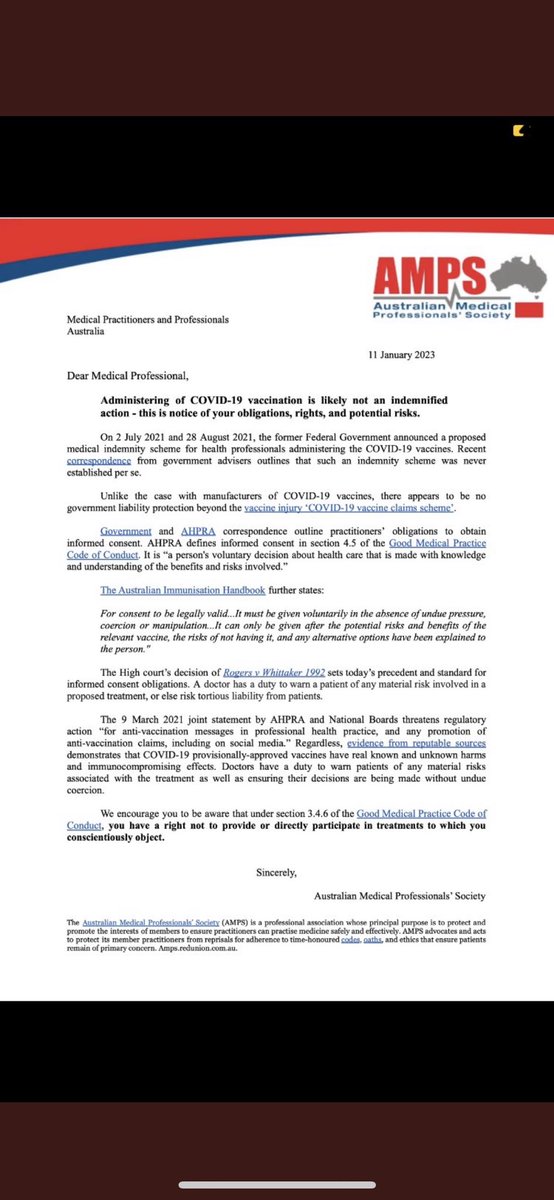 askpenners's tweet photo. If you’ve been administering covid jabs in Oz, the government have just thrown you under the bus. 

This is massive. 👇👇 https://t.co/EnL41yJMz1