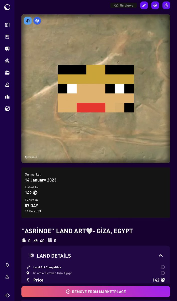 NextEarth_tr's tweet photo. ''ASRİNOE'' LAND ART🤍- GİZA, EGYPT https://t.co/Zu51ee1PlM #nextearth #nftCommunity #nftart #nftcollector #cryptocommunity @NextEarth_tr @nextearthmarket @NFT_StyleArts @NextEarth_ https://t.co/xiL1qgmUYV