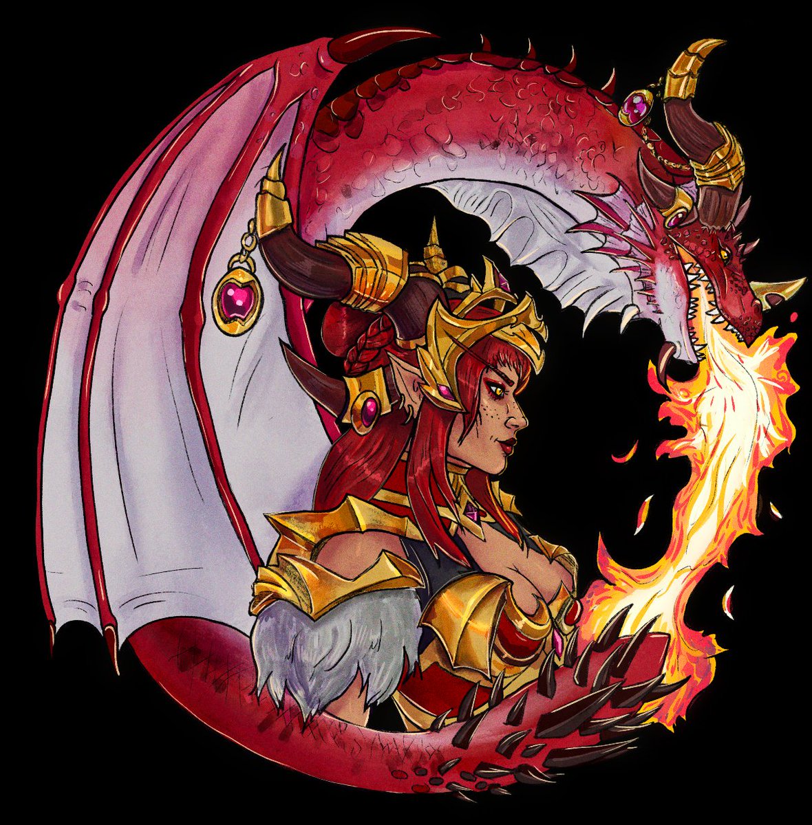 the queen of the dragons herself for the dragon keychain set :> ysera next, then preorders will be up!

#alexstrasza #worldofwarcraft #warcraft #dragonflight