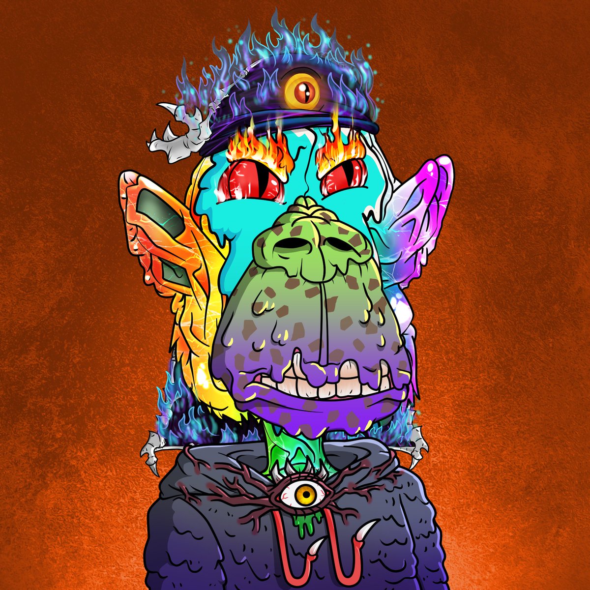 CryptoFeedDaily's tweet image. Let’s see those #MutationNation from @Ape_NationNFT