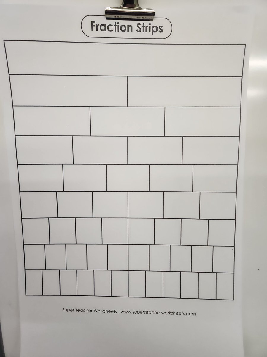 MsSNicholson1's tweet image. Today in Grade 4 we started our exploration of Fractions. We filled in our Fractions strips and wrote what each section represents all the way to 1/12th. What fraction can you think of?? 
#mathlearning #visual #Fractions 
@dsbn @lincoln_dsbn