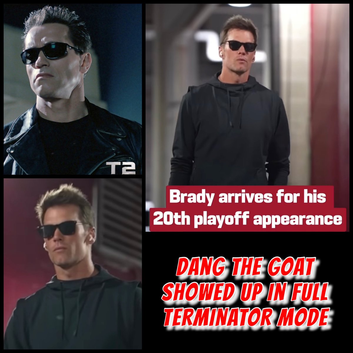 See <a href="/TomBrady/">Tom Brady</a> <a href="/Buccaneers/">Tampa Bay Buccaneers</a> <a href="/NFL/">NFL</a> <a href="/bradybrand/">BRADY</a> <a href="/BussinWTB/">Bussin' With The Boys</a> <a href="/Schwarzenegger/">Arnold</a> I got picture proof the goat is a cyborg!! It’s the only explanation!!!