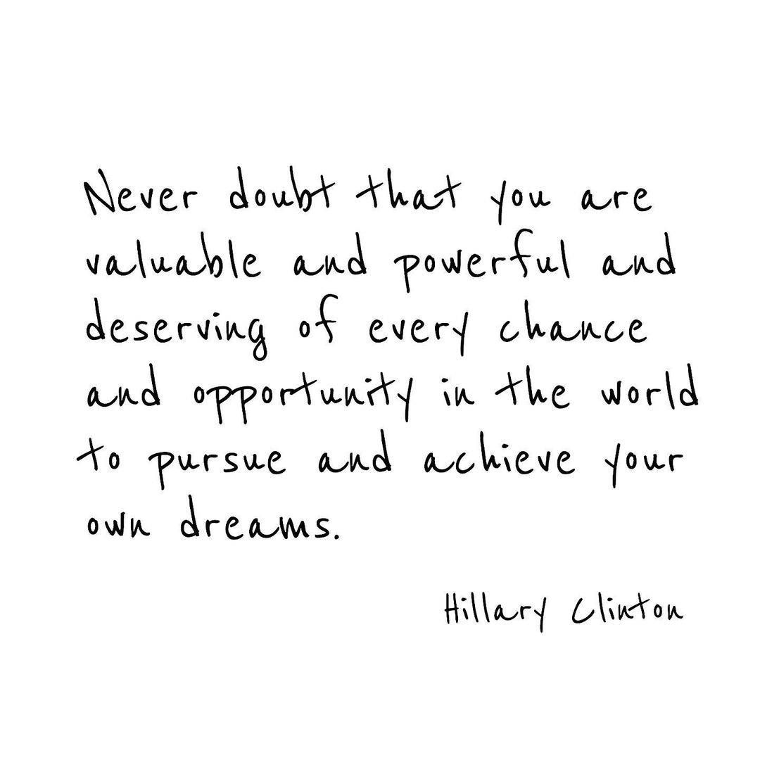 "Never doubt that you are valuable and powerful and deserving of every chance and opportunity in the world to pursue and achieve your own dreams." - #HillaryClinton

Find more #HRC inspiration at the #ClintonHouseMuseum! Admission is always free.

📍#FayettevilleArkansas
