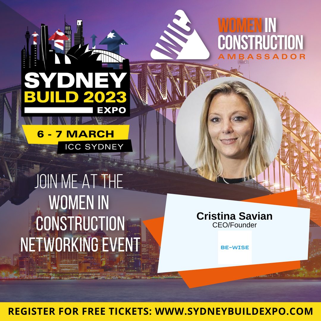 Delighted to be an Ambassador for the Sydney Build 2023 Expo at the ICC Sydney. The event is scheduled to take place from 6th - 7th March. 

Join us for networking & fun!

Event link: sydneybuildexpo.com/contact

#sydneybuild #sydney #construction #NSW