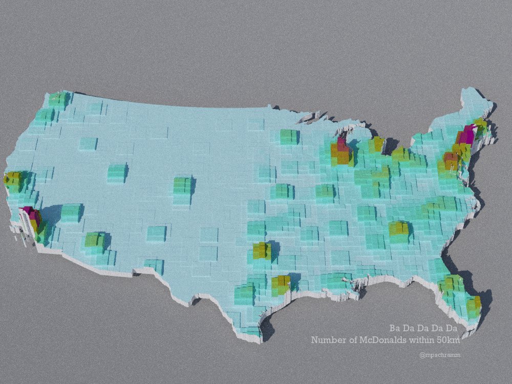 Put together a useless one in the hospital waiting room. #rayshader #rstats #maps