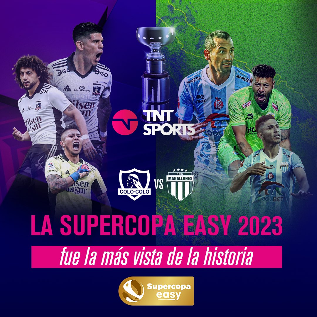 TNTSportsCL's tweet photo. 🥇🇨🇱🏆 La Supercopa más vista de la historia

📌 La edición 2023 de la #SupercopaEasy, donde Magallanes se consagró como campeón tras vencer a Colo Colo se convirtió en la más vista, llegando a marcar 10,47 puntos.

Más detalles https://t.co/OWKyayTTHS 📲 https://t.co/pdQrcTaE5n https://t.co/k0UV1AmcOD