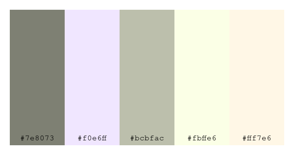 ColPaletteBot's tweet photo. Beep beep, here's a pretty color palette for you!
color-scheme.js parameters used:
- hue: 281
- variation: pale
- colors: #7e8073, #f0e6ff, #bcbfac, #fbffe6, #fff7e6
Have a lovely evening!
#twitterbot #colorpalette #colors #palette #prettycolors https://t.co/Re9nMeETil