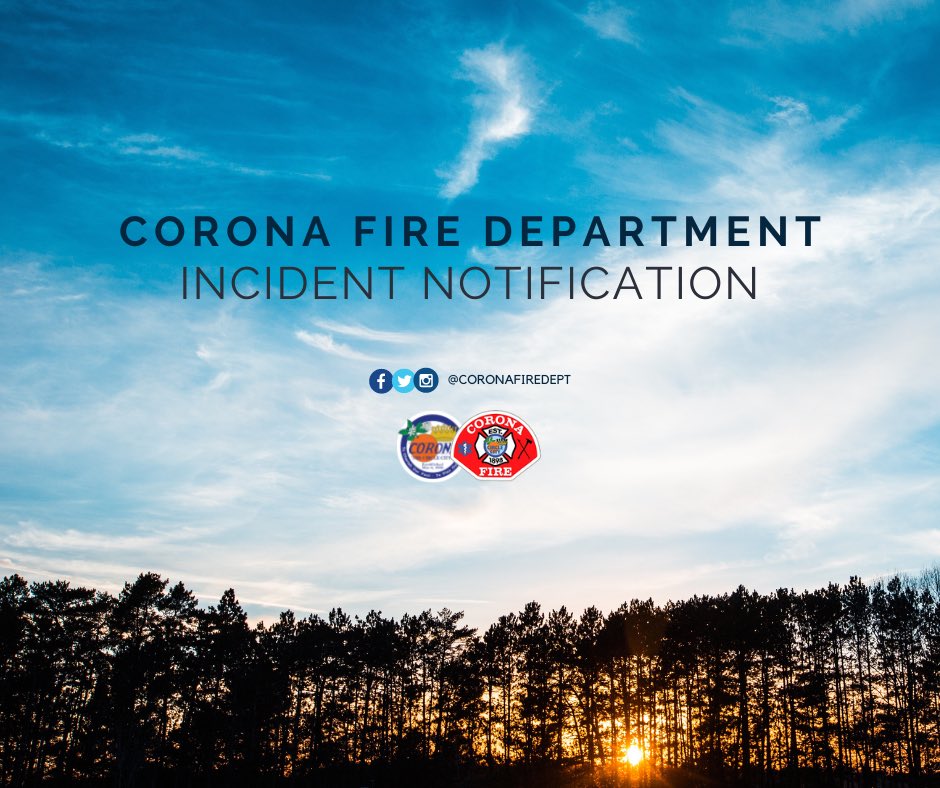 Corona Fire Dept CoronaFire on Twitter "This morning the Corona Fire Department responded to a
