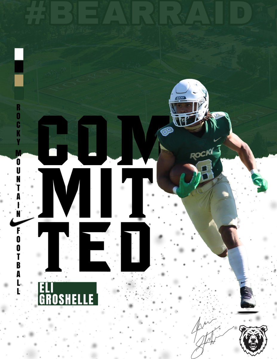 eli_groshelle's tweet photo. Excited to announce my commitment to @Rocky_Football for the next 4 years. Huge thanks to @Coach_Stutz  for this great opportunity. https://t.co/nJCVroMtjR