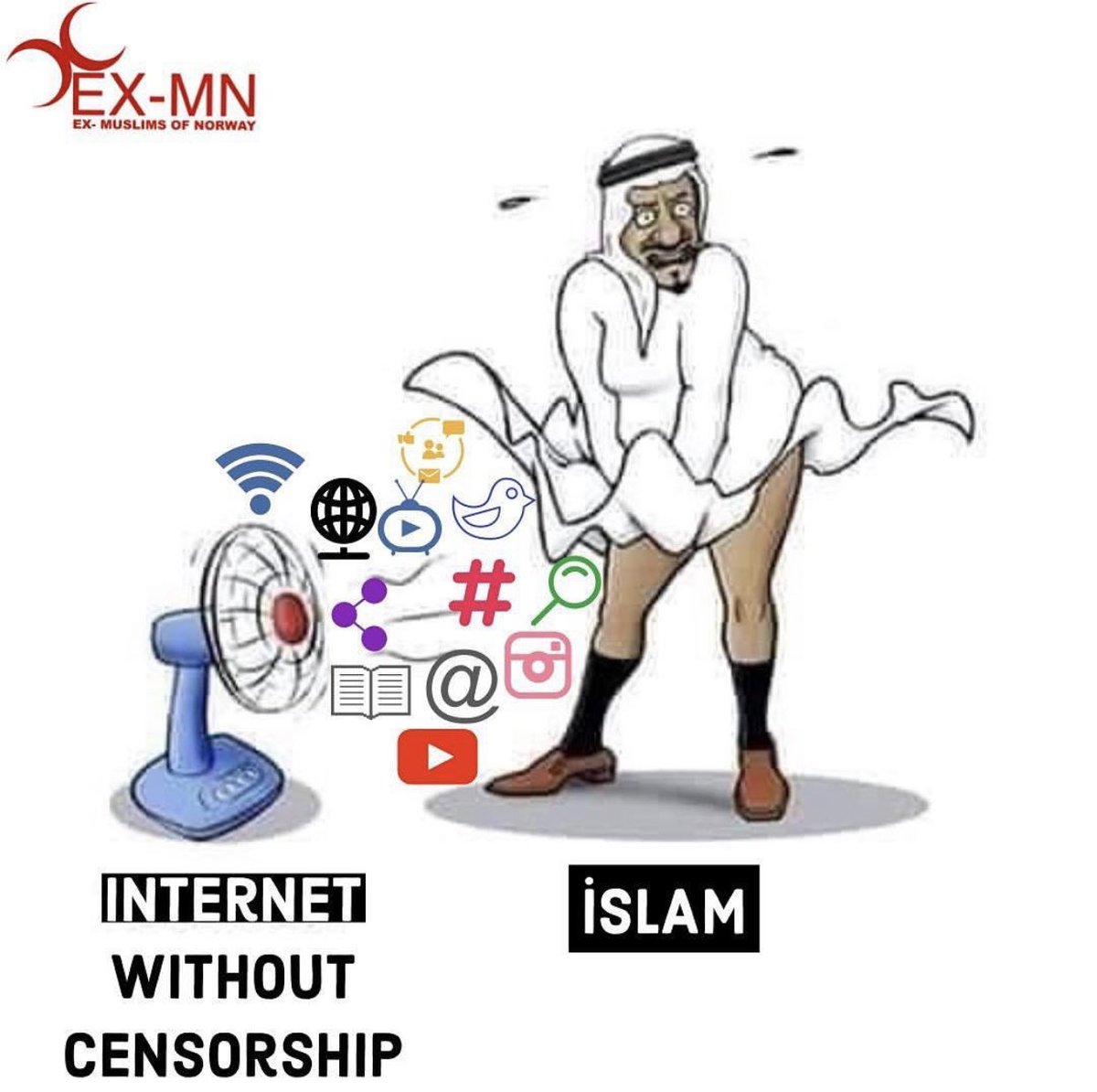 exmuslim_norway's tweet photo. Freedom of speech is the biggest enemy of Islam and any other totalitarian ideology. #ExMuslim #BlasphemyIsNotACrime #Islam #FreeSpeech https://t.co/rZLXyQfcYT