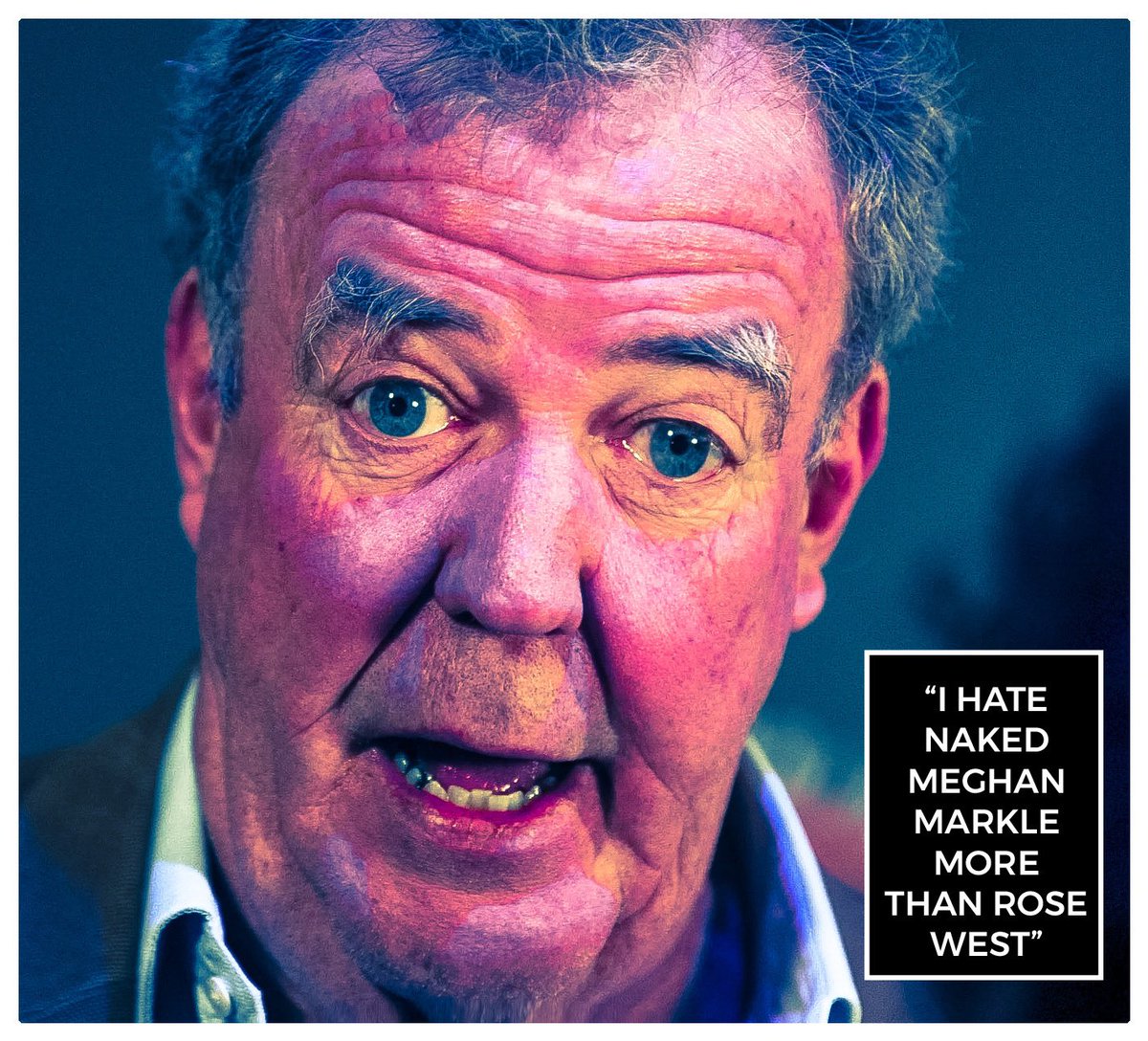 Rise West hater, Jeremy Clarkson, thinks he’s the quintessential English gentleman, the delusional fool. He’s a relic who still wants to slap women’s bottoms (Greta Thunberg).
Bin this creep. #JeremyClarksonisDisgusting  #HarryTheInterview