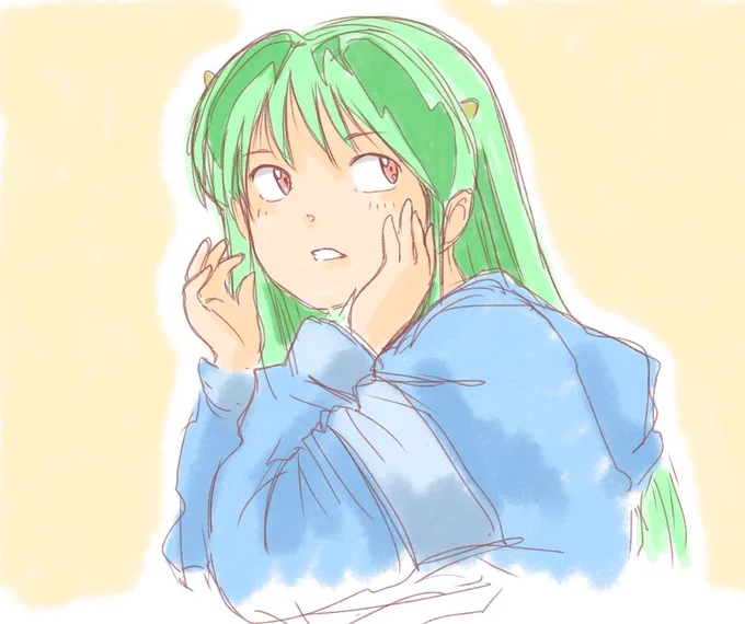 37何か描きたいけど、何も思いつかない時は、ラムちゃんを描いたりします… 