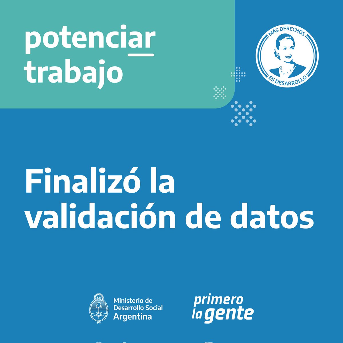 MDSNacion's tweet photo. Compartimos los resultados de la validación de datos de las y los titulares de #PotenciarTrabajo. 📝 https://t.co/VUL410eHVi