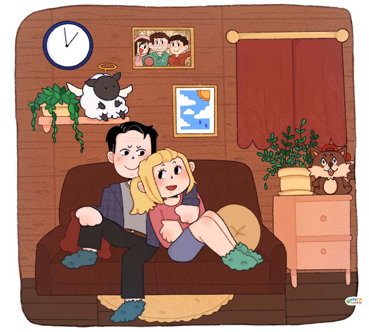 beetlelunch's tweet image. finished travis and laura commission for my friend !! 
#TheQuarry ✨