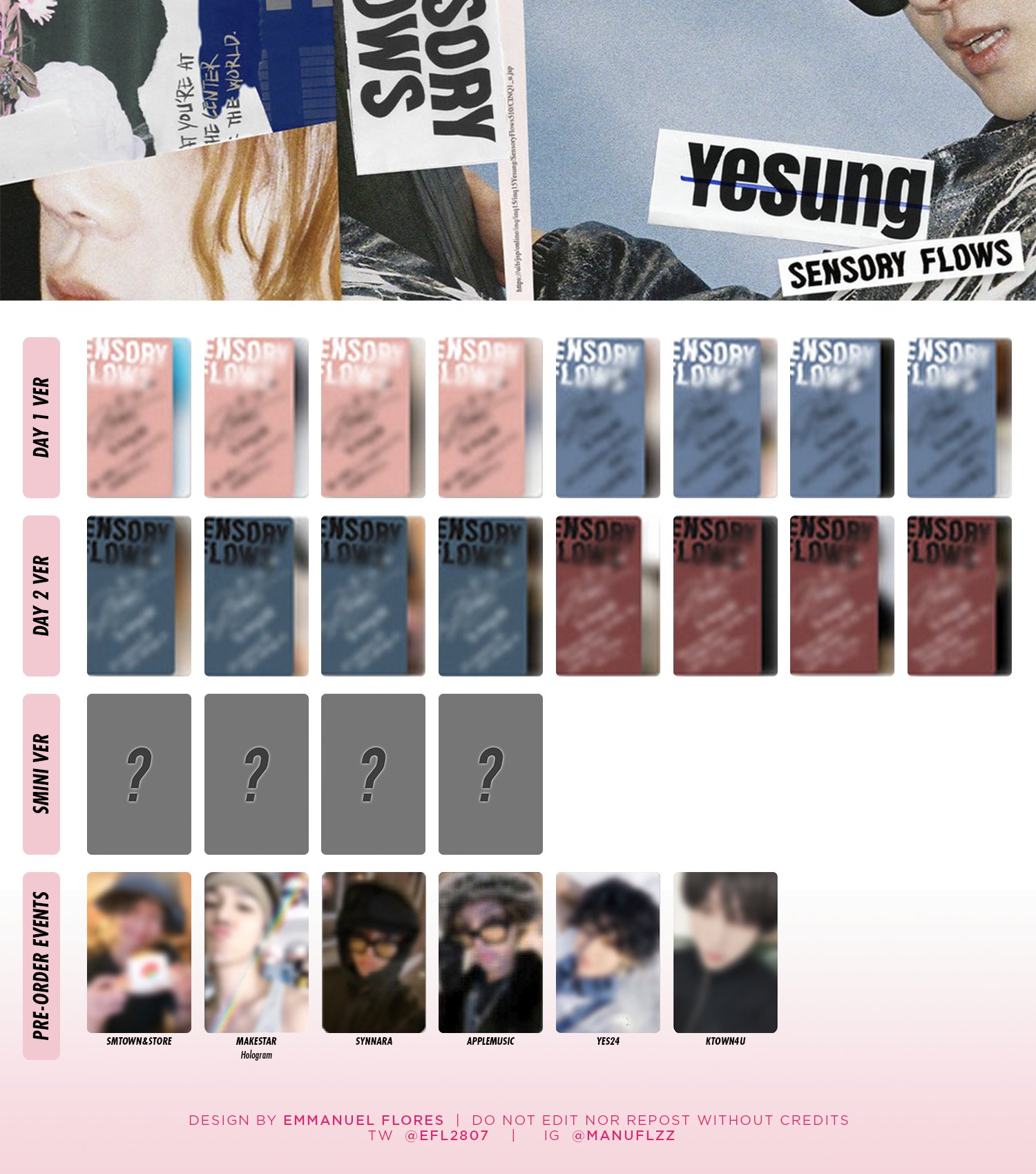 イェソン SENSORY FLOWS トレカ makestar 特典 Yesung super