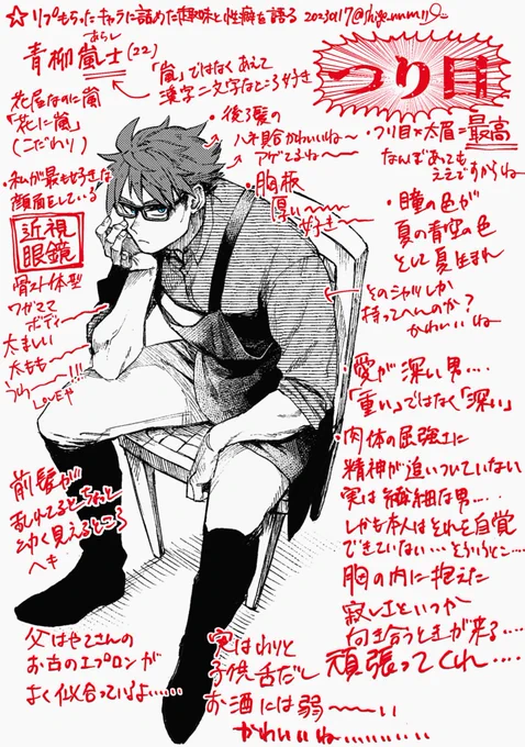 ★リプもらったキャラに詰め込んだ趣味と性癖を語る 
