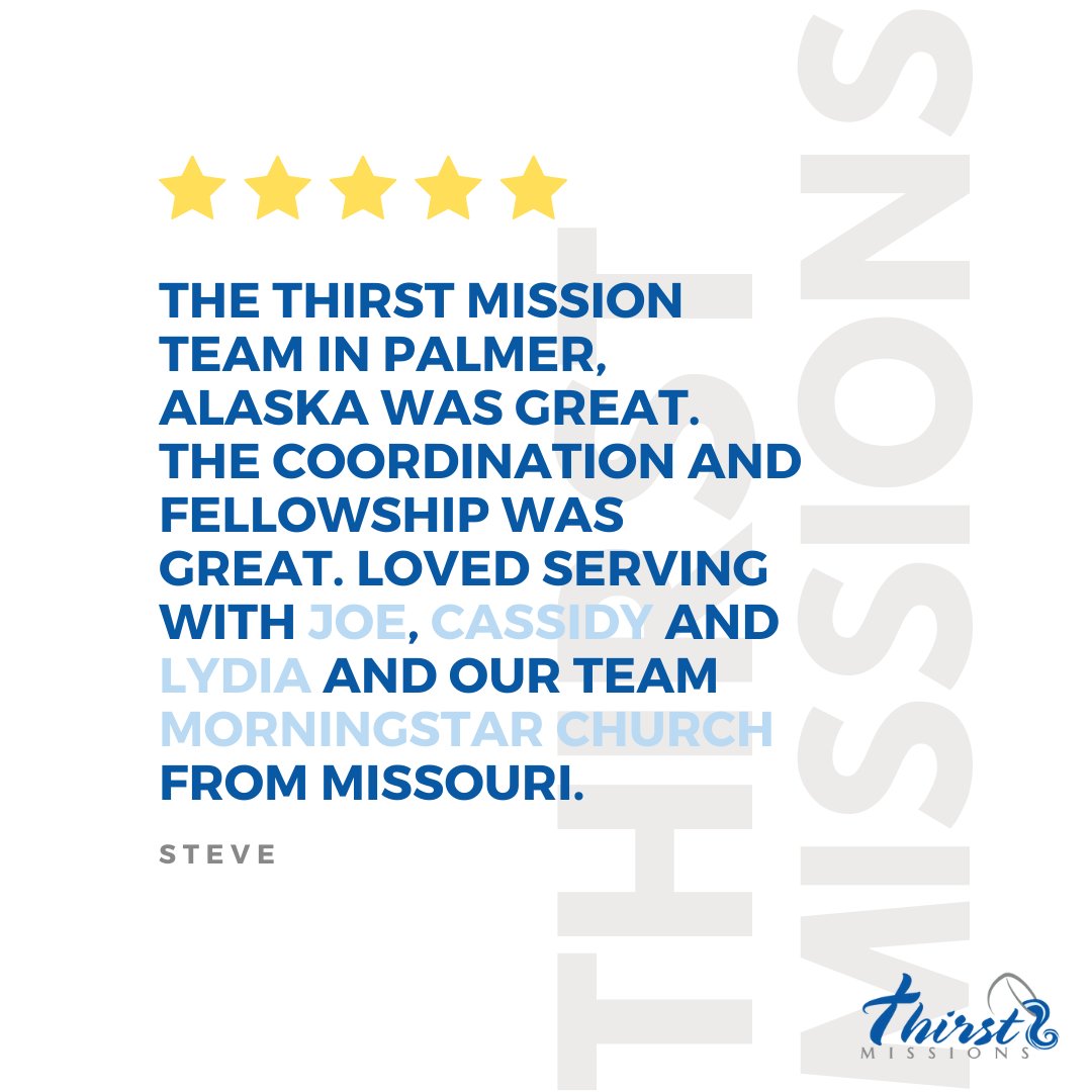 thirstmissions's tweet photo. ⭐⭐⭐⭐⭐
.
Some reviews from last summer in Alaska
.
Read more reviews on our website
https://t.co/sIqGFk2jAa https://t.co/RtFBWJjiJw