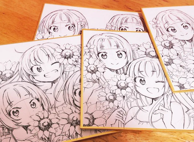 昨年は4人だったので それよりは楽だけど、 10枚となると大変。 心を込めて描きますよ。