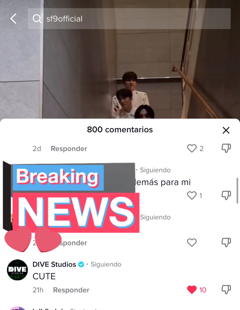 Pepirios's tweet photo. 🗣️Fantasy!!! Podríamos responder este comentario de DIVE Studios para que inviten a Sepgu!!! 👀 Fantasy, DiveStudios responded to a TikTok from #SF9, why didn't we ask in that comment to invite the guys to the show?!  ♥️👉🏼  Link: https://t.co/LdbfIAREWD https://t.co/zsKUZp9Phe