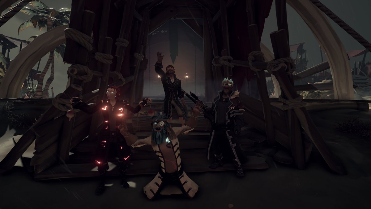 karlembo's tweet photo. Good fun tonight helping show Matt the ropes. Tried to get a picture at the end before he attempted to execute me....
#BeMorePirate #SeaOfThieves https://t.co/Kuzqf9j46b