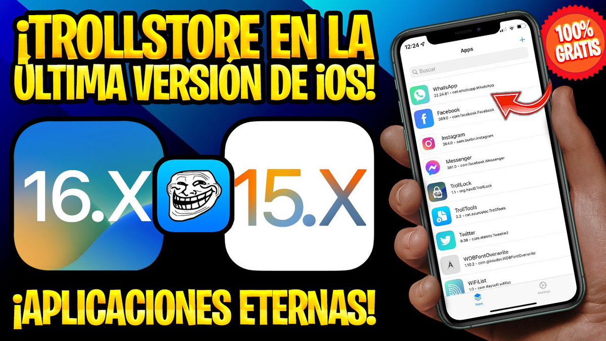 ProfeJuAntonio's tweet photo. ✅ TUTORIAL PARA USAR #TROLLSTORE EN TODAS LAS VERSIONES DE #iOS16 y 15 ⚡️

🎥 https://t.co/9b6LhUkVuC

🚫 Método gratuito y sin usar computador ✨

📦 Instala todas las aplicaciones que desees incluso si están con #tweaks ⚠️

🗓 Nunca caducarán gracias a #TrollStoreHelper 📲 https://t.co/v5CxleYcNO