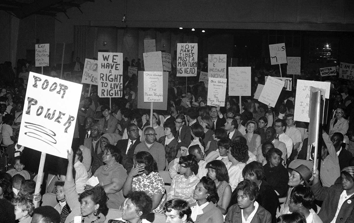 spac3_flow3r's tweet photo. Some more of my favorite photographs from the 1968 Poor People's Campaign march.

“Capitalism was built on the exploitation of black slaves and continues to thrive on the exploitation of the poor, both black and white, both here and abroad.”
—-- #MartinLutherKingJr https://t.co/6bH42qs5ie